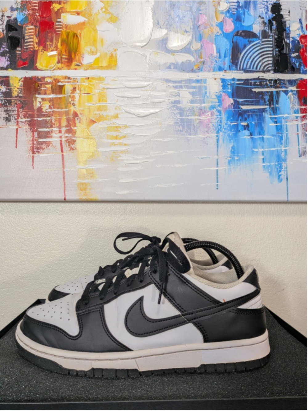 Women's Size US 9.5 Nike Dunk Low Panda Sneakers Shoes White Black DD1873-102